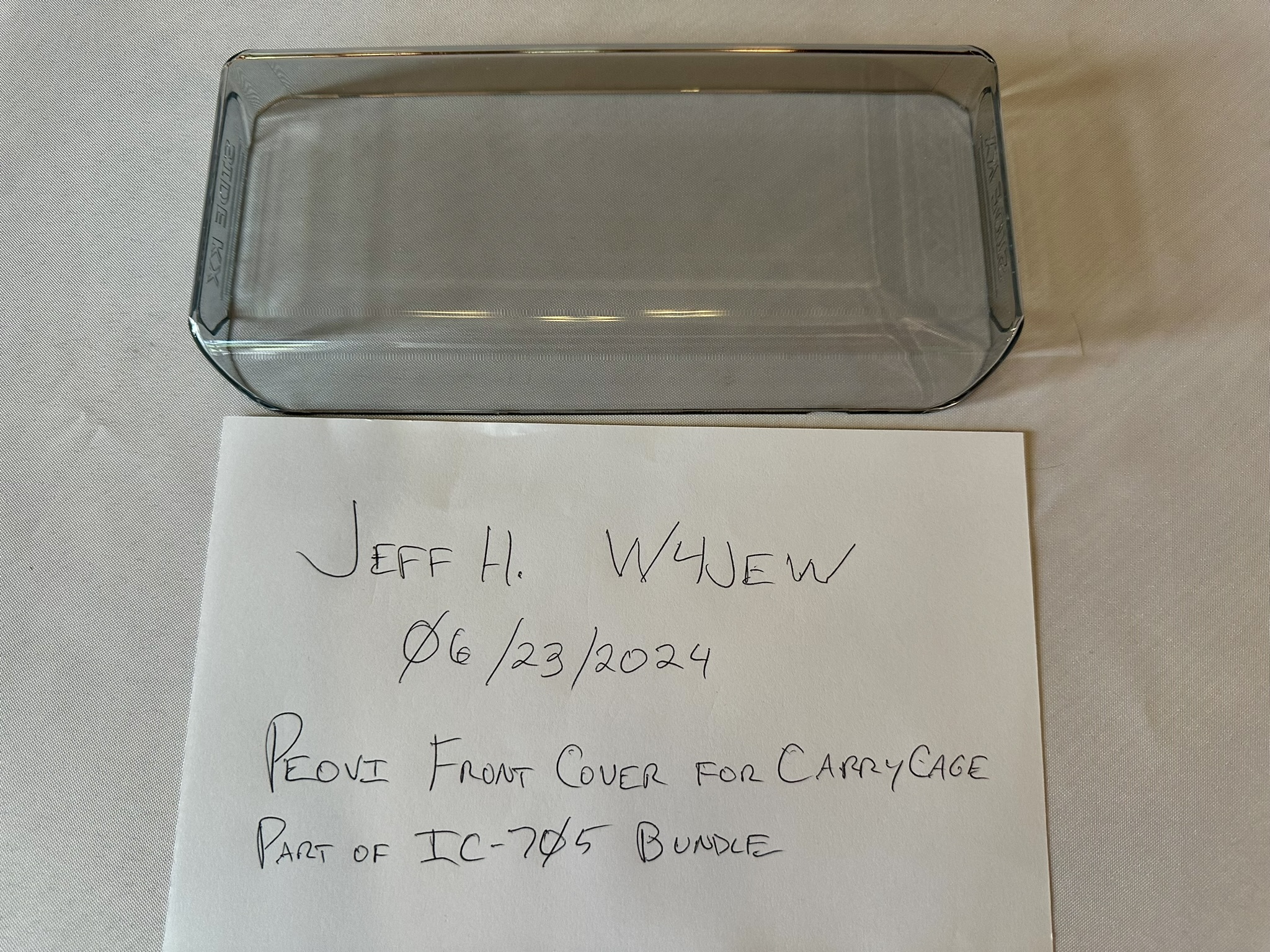 Peovi - Icom IC-705 Plastic Front Cover for Carrying Cage